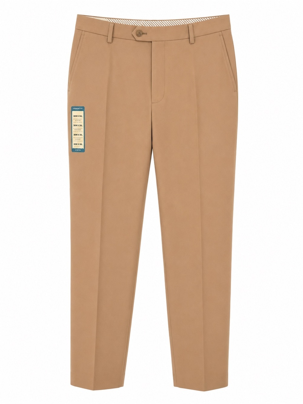 NWT Haggar Collections Straight Fit Khaki Cotton Twill Pants 36x30 Flat Front